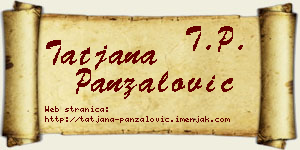 Tatjana Panzalović vizit kartica